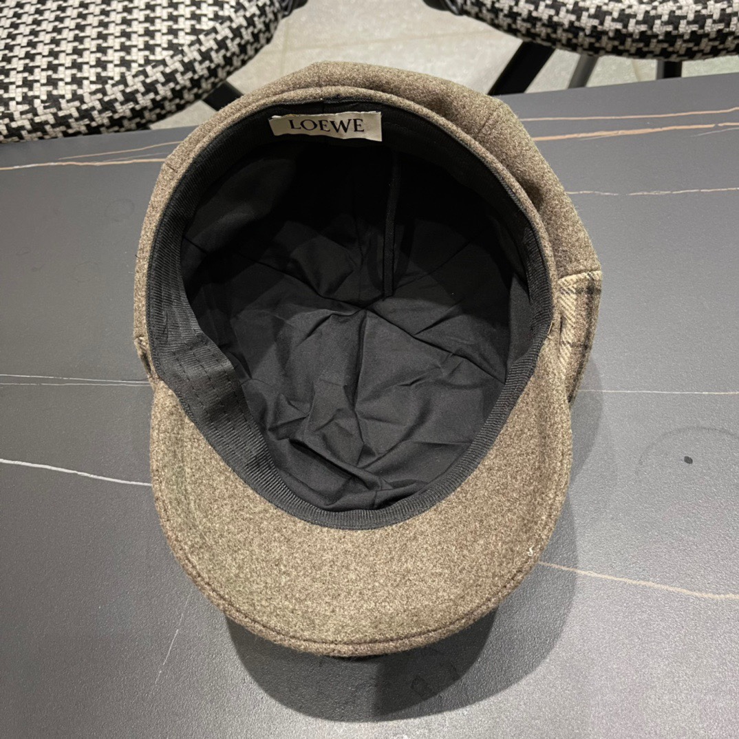  罗意威 loewe八角贝雷帽女新款秋冬韩系报童帽显脸小鸭舌画家帽子