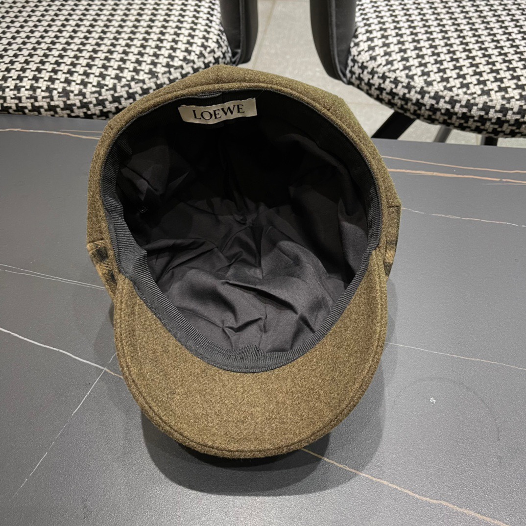  罗意威 loewe八角贝雷帽女新款秋冬韩系报童帽显脸小鸭舌画家帽子
