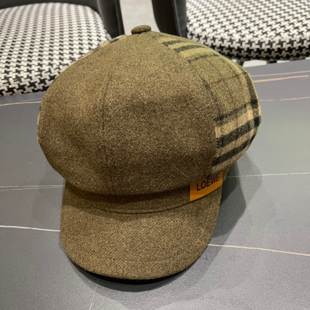  罗意威 loewe八角贝雷帽女新款秋冬韩系报童帽显脸小鸭舌画家帽子