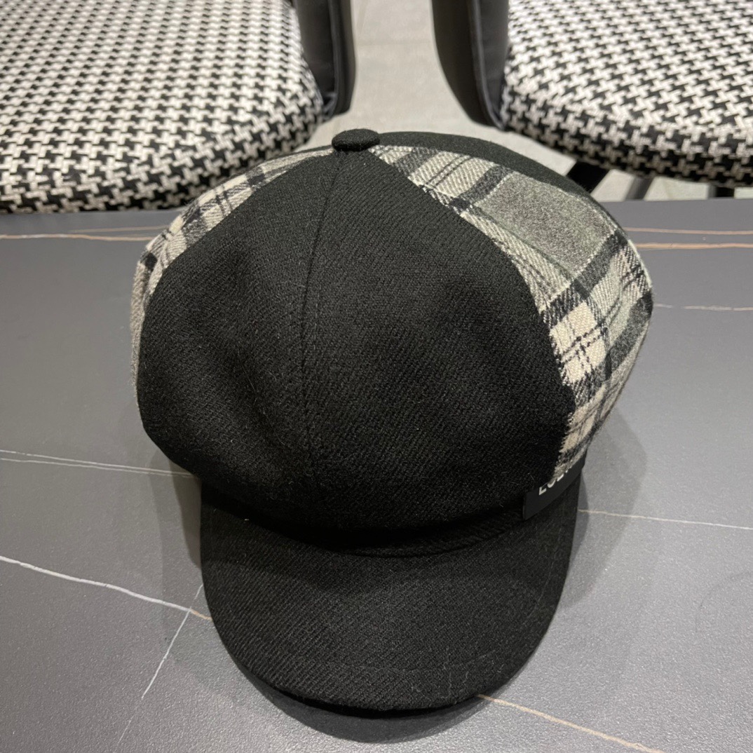  罗意威 loewe八角贝雷帽女新款秋冬韩系报童帽显脸小鸭舌画家帽子