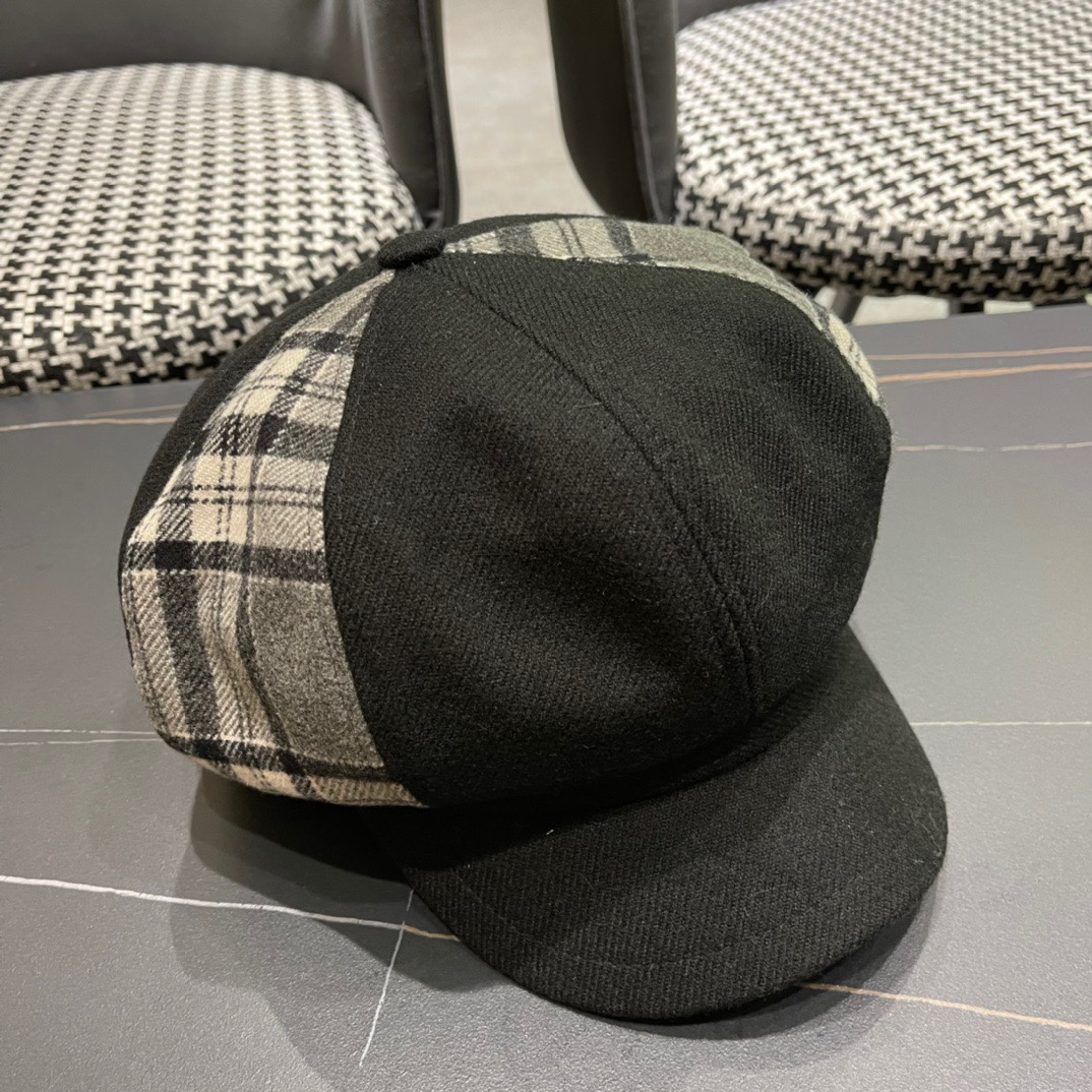  罗意威 loewe八角贝雷帽女新款秋冬韩系报童帽显脸小鸭舌画家帽子