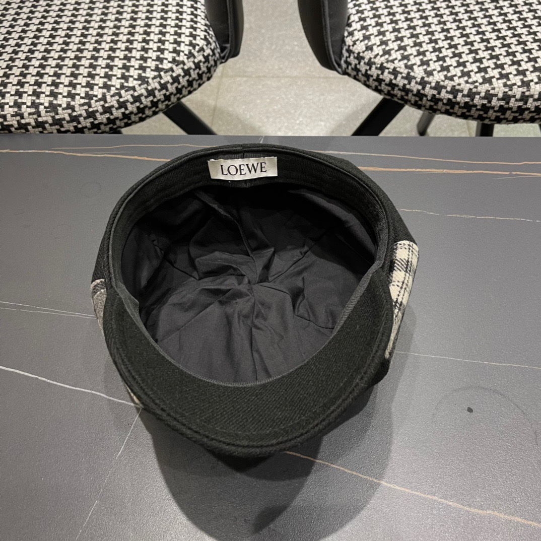  罗意威 loewe八角贝雷帽女新款秋冬韩系报童帽显脸小鸭舌画家帽子