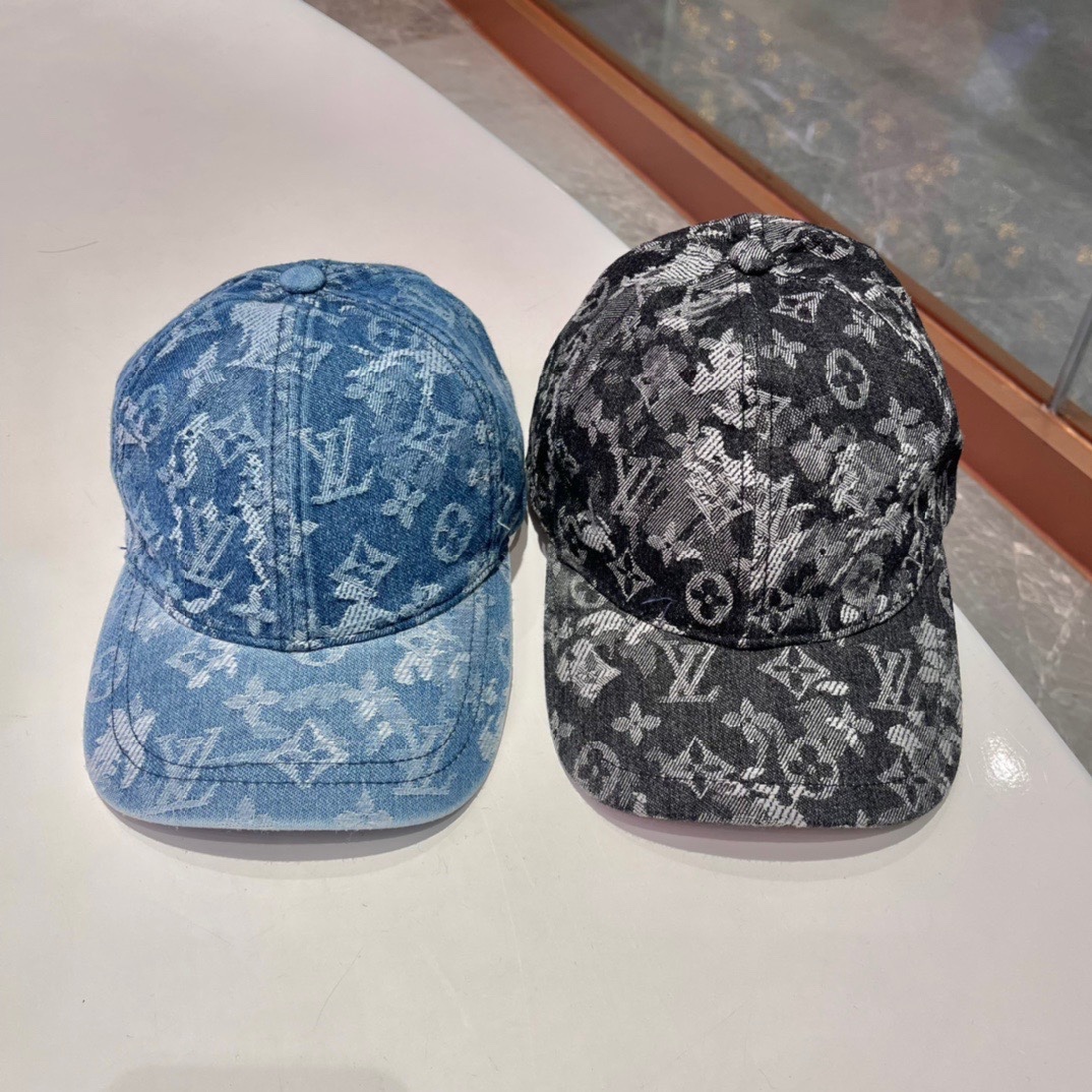  LouiVuittonLV👒专柜新款路易威登家牛仔棒球帽，简单大方 男女通用遮阳帽，