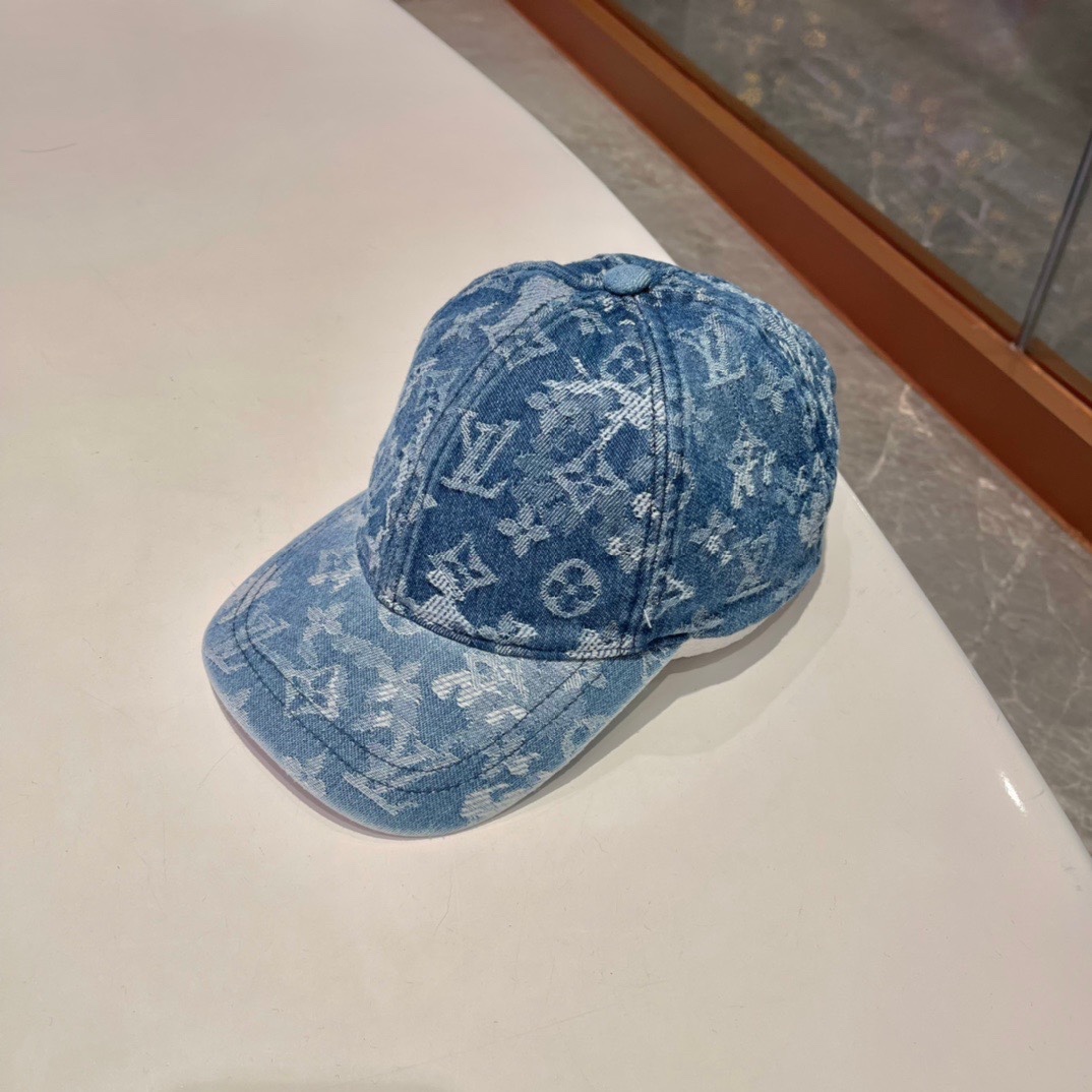  LouiVuittonLV👒专柜新款路易威登家牛仔棒球帽，简单大方 男女通用遮阳帽，