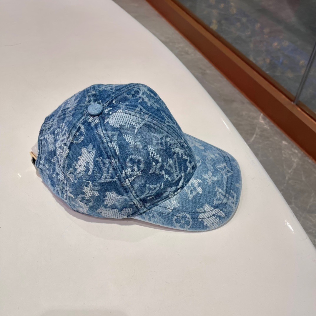  LouiVuittonLV👒专柜新款路易威登家牛仔棒球帽，简单大方 男女通用遮阳帽，