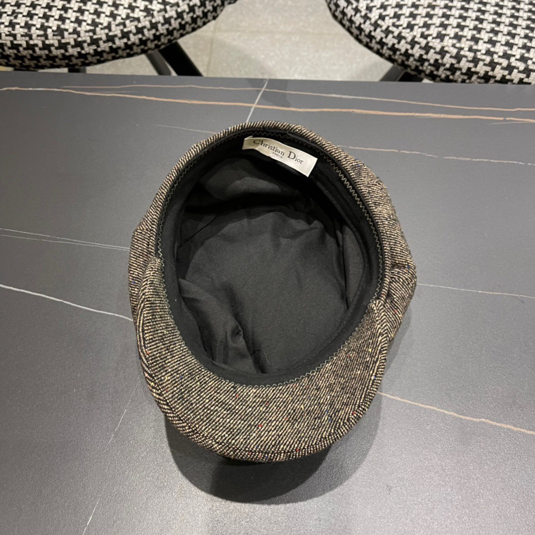  DIOR迪奥 贝雷帽秋冬款新款日系八角帽显脸小春秋款韩系