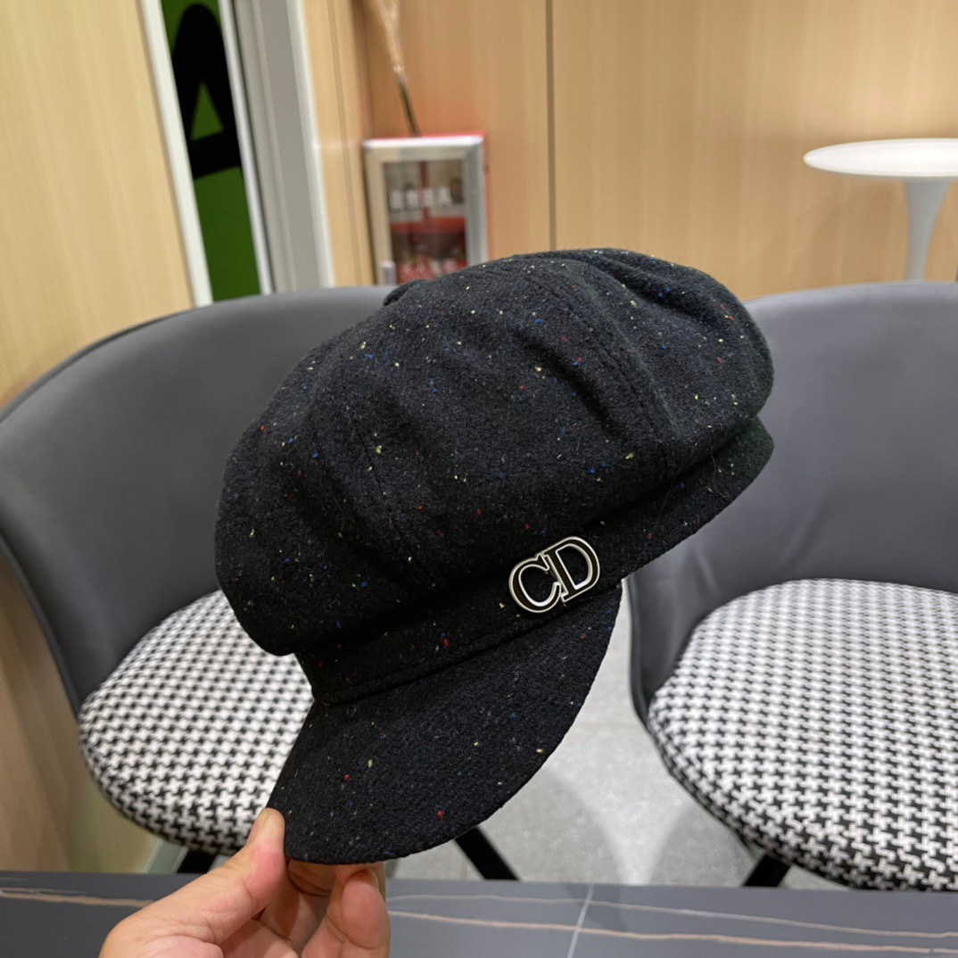  DIOR迪奥 贝雷帽秋冬款新款日系八角帽显脸小春秋款韩系