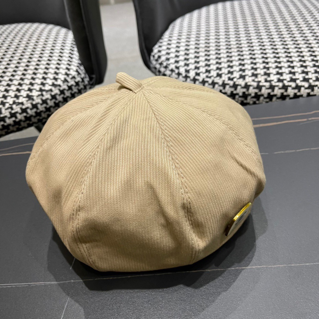  Chanel香奈儿贝雷帽女春秋季复古百搭显脸小报童帽大头围八角画家帽子