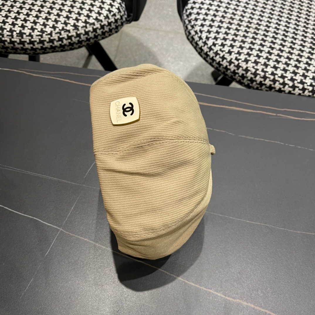  Chanel香奈儿贝雷帽女春秋季复古百搭显脸小报童帽大头围八角画家帽子