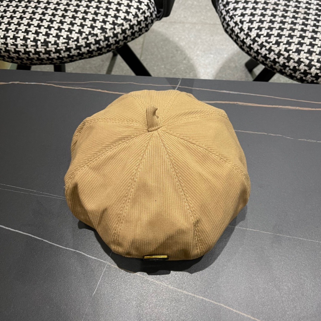  Chanel香奈儿贝雷帽女春秋季复古百搭显脸小报童帽大头围八角画家帽子