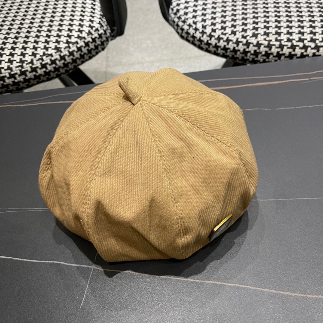  Chanel香奈儿贝雷帽女春秋季复古百搭显脸小报童帽大头围八角画家帽子