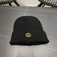 GUCCI古奇 时尚法式羊毛毛线帽子女冬季保暖针织帽潮条纹毛线帽 GUCCI古奇 时尚法式羊毛毛线帽子女冬季保暖针织帽潮条纹毛线帽