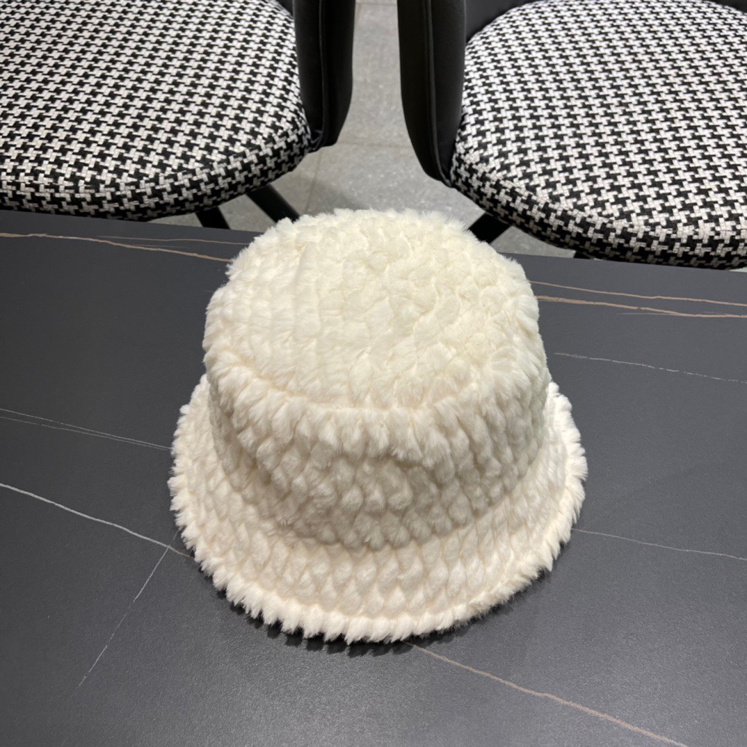 PRADA普拉达 2024秋冬新款羊毛渔夫帽出游逛街休闲百搭盆帽宽檐显脸小可折叠潮