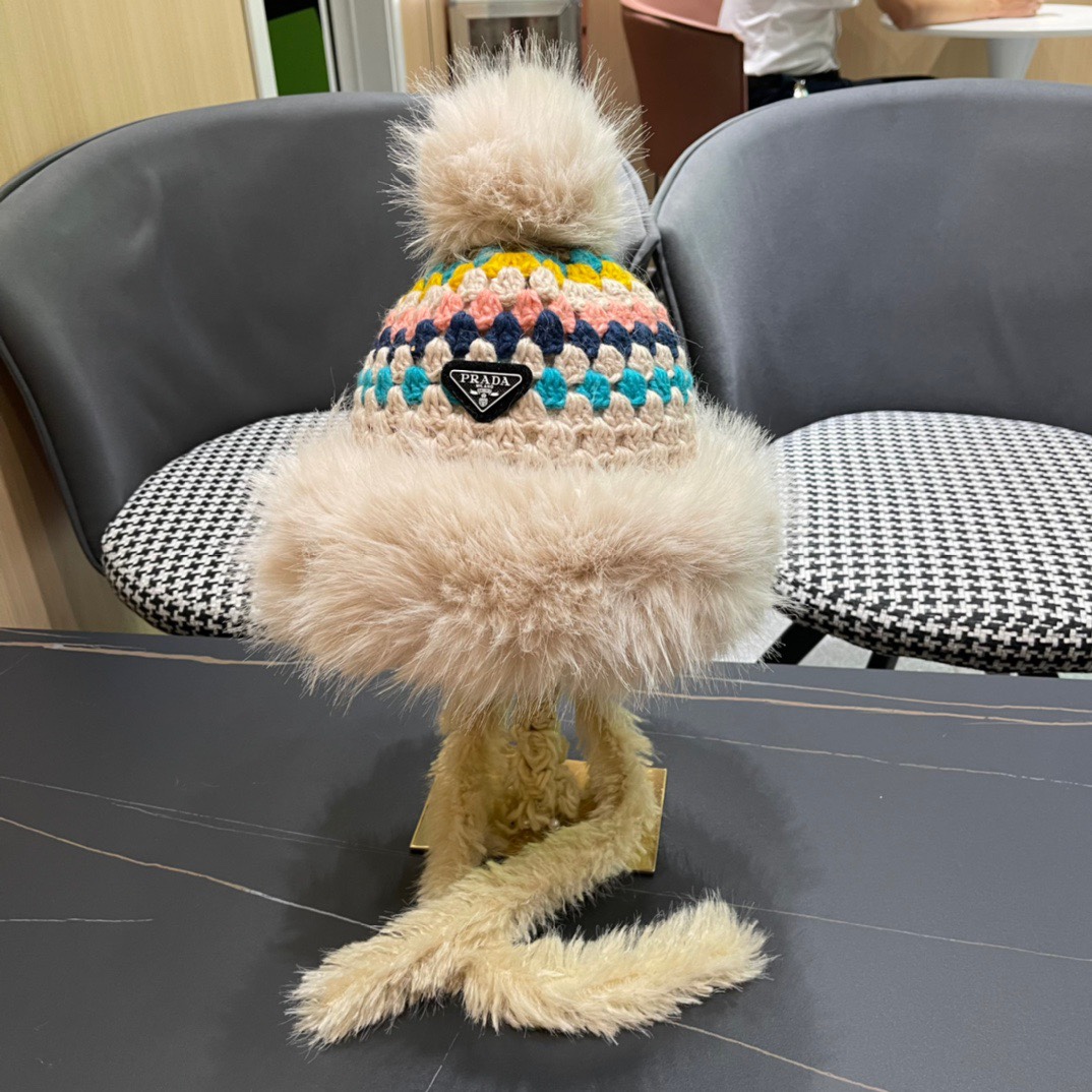 NO:218100,PRADA cute autumn and winter new soft girl wool hat girls ins fashion inner lining leefeng hat new hat fisherman hat baseball hat knit hat, hat, prada, prada, espadrilles, hats19860909PRADA普拉达可爱秋冬季新款软妹子毛线帽女生ins时尚内里绒雷锋帽新帽子渔夫帽棒球帽针织帽,帽子,prada,prada,espadrilles,hats,hat