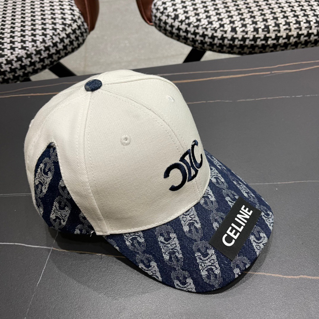 【CELINE赛琳】春夏款新款简约拼色棒球帽，新款出货，大牌款超好搭配，赶紧入手！