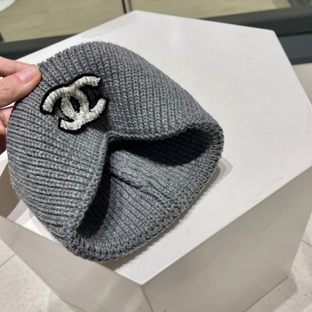 Chanel 香奈儿2023简约针织毛线帽，超火爆💖质感一流，出街超好搭配！