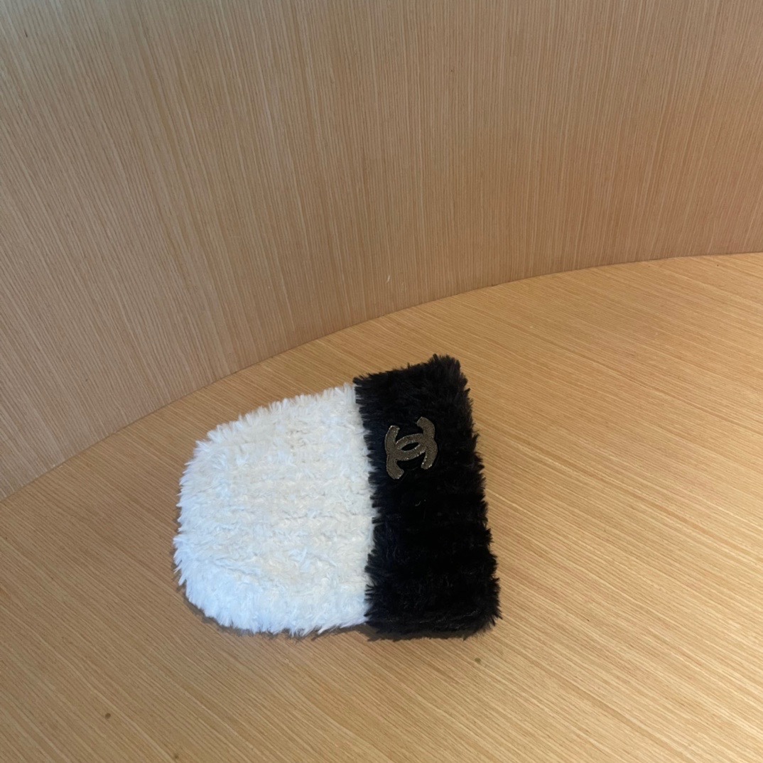 CHANEL香奈儿】2024女秋冬拼色针织毛线帽韩版大头围保暖护耳，毛绒绒的非常舒服 大牌款超好搭配，