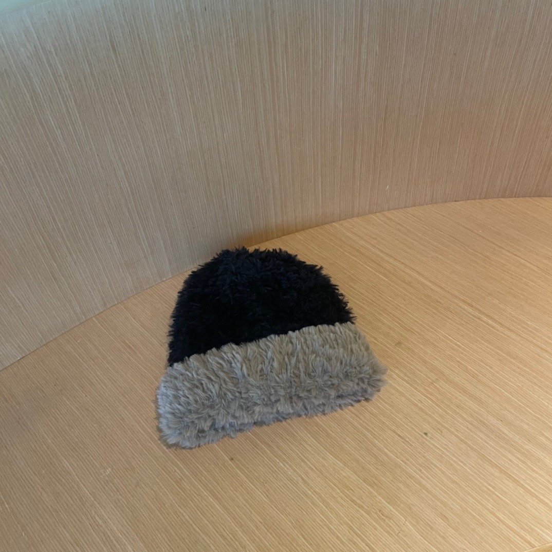 CHANEL香奈儿】2024女秋冬拼色针织毛线帽韩版大头围保暖护耳，毛绒绒的非常舒服 大牌款超好搭配，