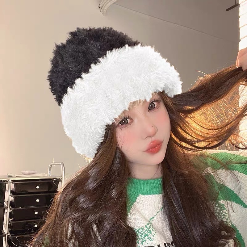 CHANEL香奈儿】2024女秋冬拼色针织毛线帽韩版大头围保暖护耳，毛绒绒的非常舒服 大牌款超好搭配，