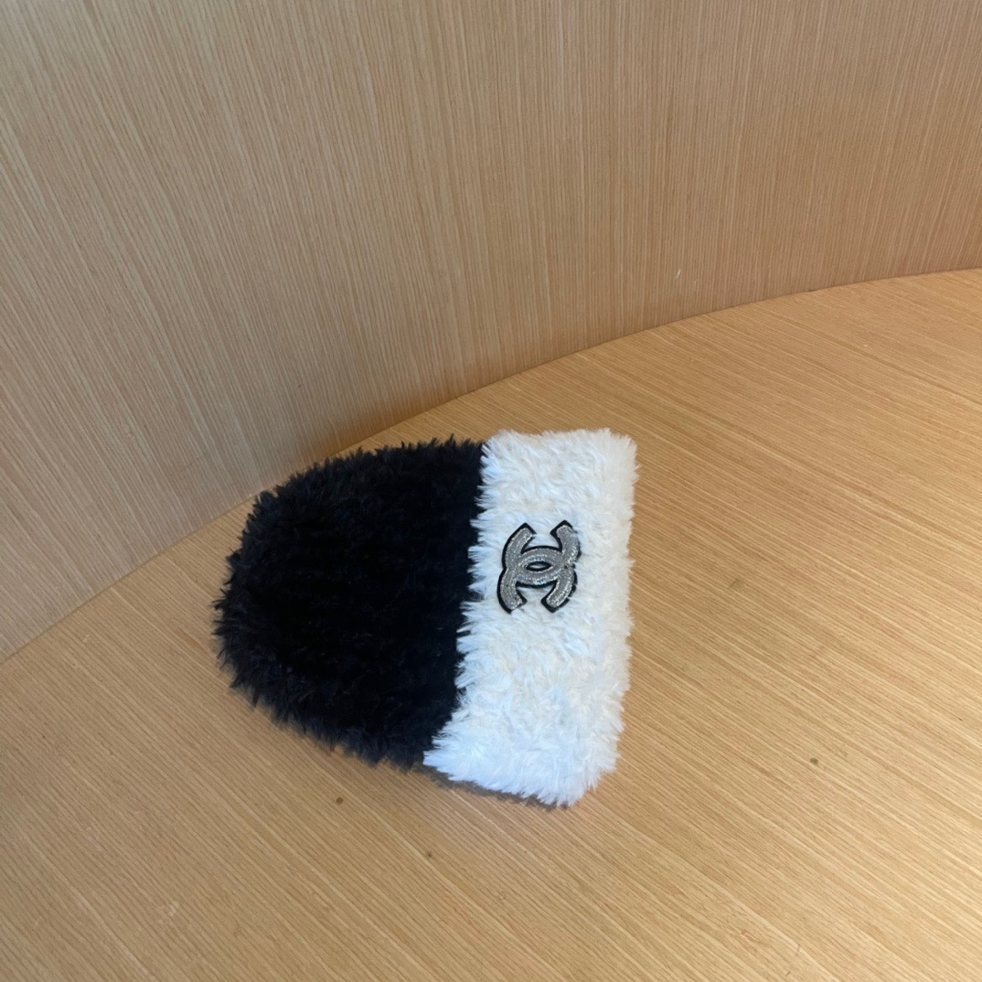 CHANEL香奈儿】2024女秋冬拼色针织毛线帽韩版大头围保暖护耳，毛绒绒的非常舒服 大牌款超好搭配，