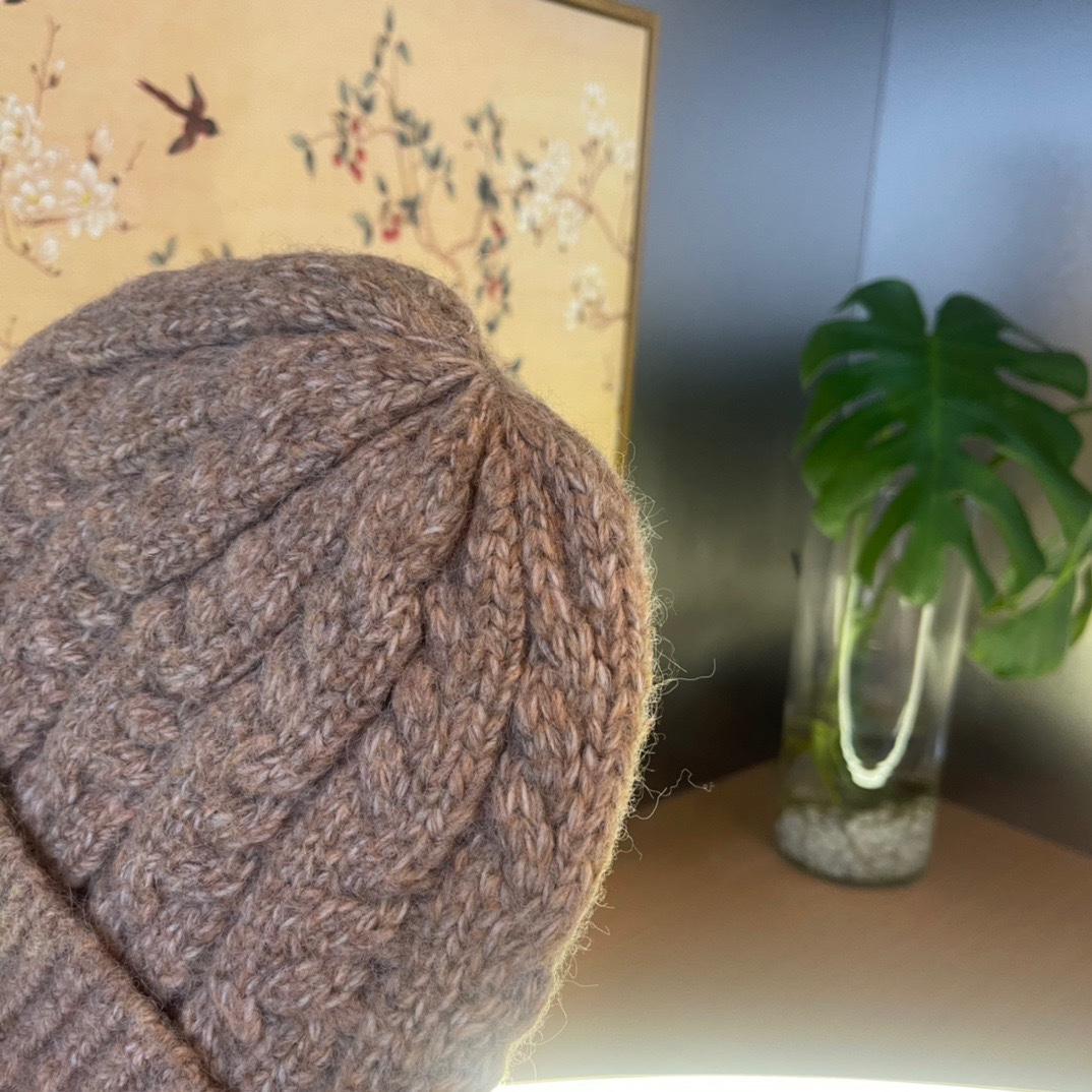 lv路易威登帽子女秋冬毛线帽韩版针织帽大头围帽护耳冬季套头潮加厚帽