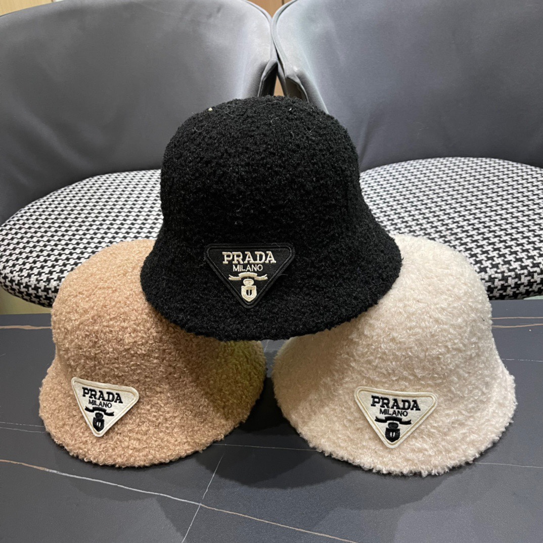 Quality Replica
 Prada Hats Bucket Hat Lambswool Fall/Winter Collection