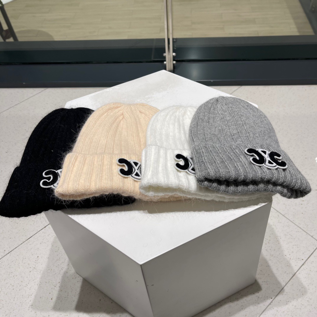 Celine Hats Knitted Hat Top Fake Designer
 Knitting Rabbit Hair Fall/Winter Collection