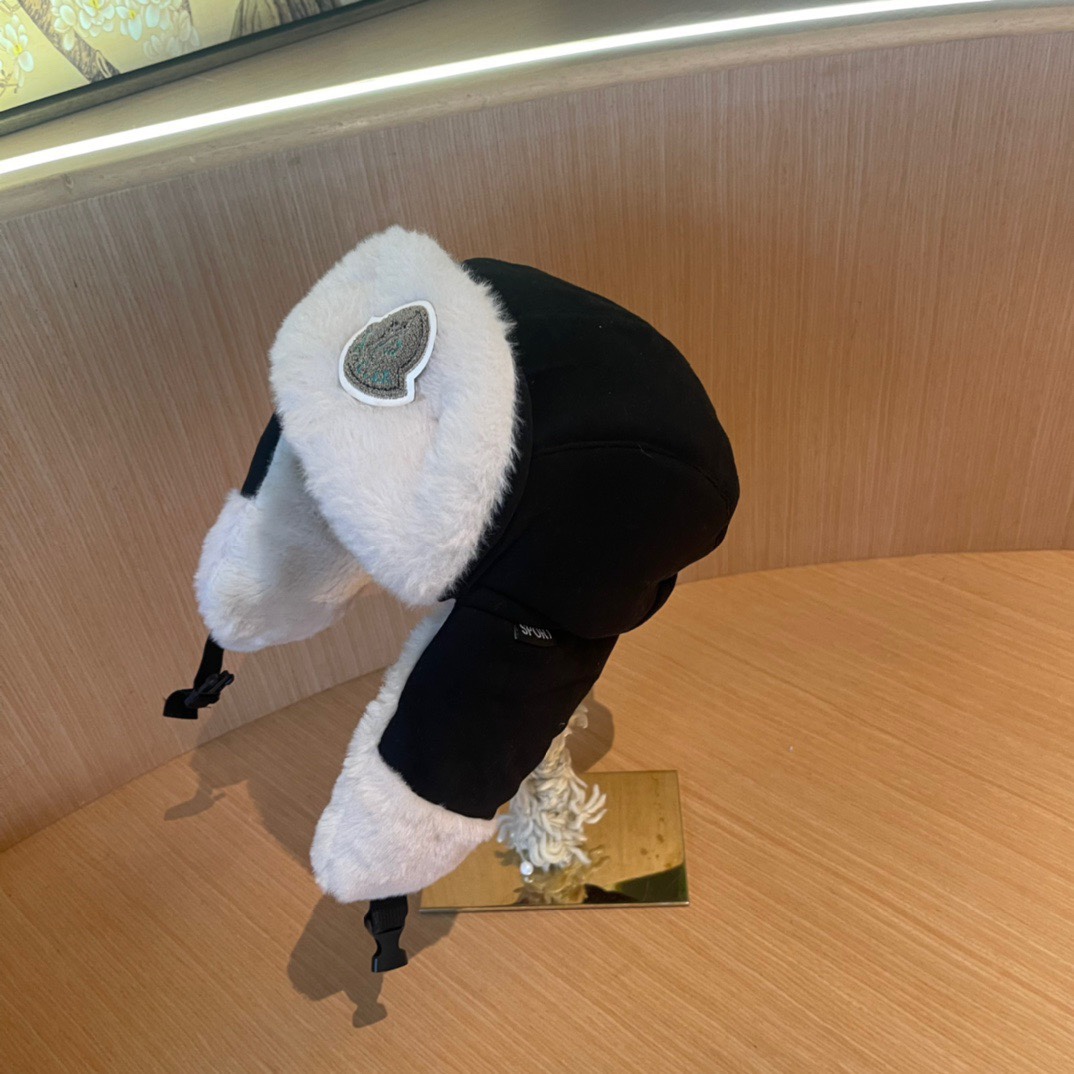 蒙口毛毛绒雷锋帽，保暖护耳帽，