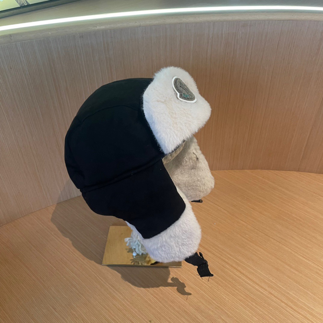 蒙口毛毛绒雷锋帽，保暖护耳帽，