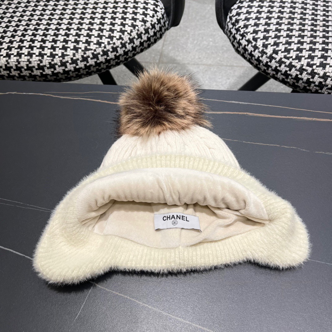  Chanel香奈儿针织毛线帽护耳保暖帽