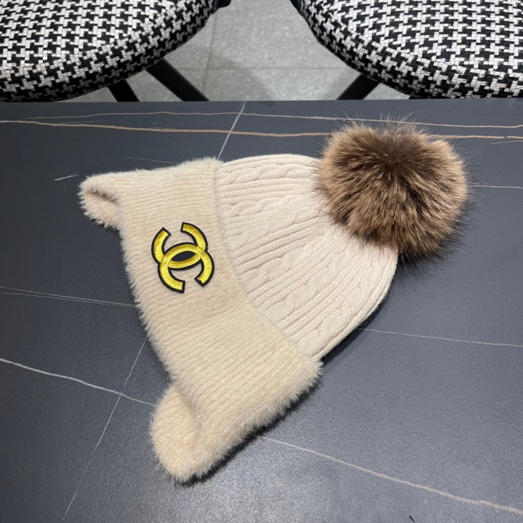  Chanel香奈儿针织毛线帽护耳保暖帽