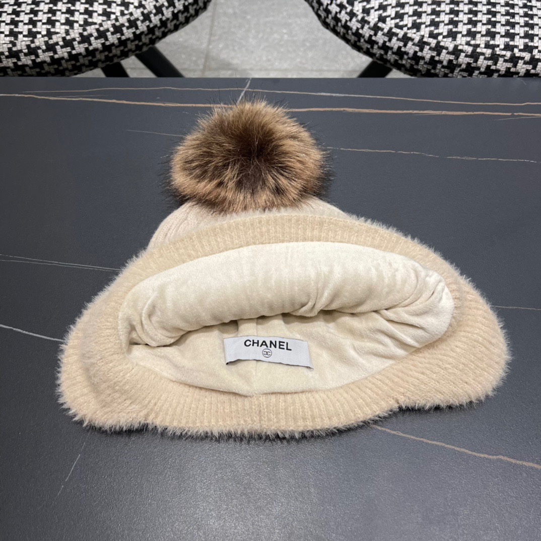  Chanel香奈儿针织毛线帽护耳保暖帽