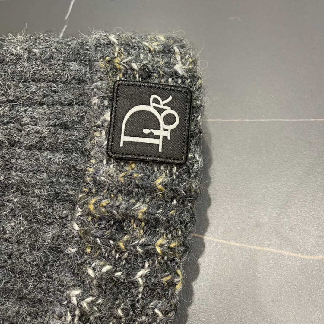  迪奥Dior〽️兔毛毛线帽女秋冬韩版百搭日系保暖针织帽ins潮牌加厚护耳冷帽子