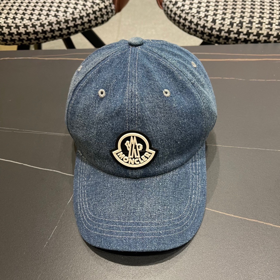 Moncler蒙口2026新款牛仔棒球帽，质量超赞，基础头围56，贴片可调节。
