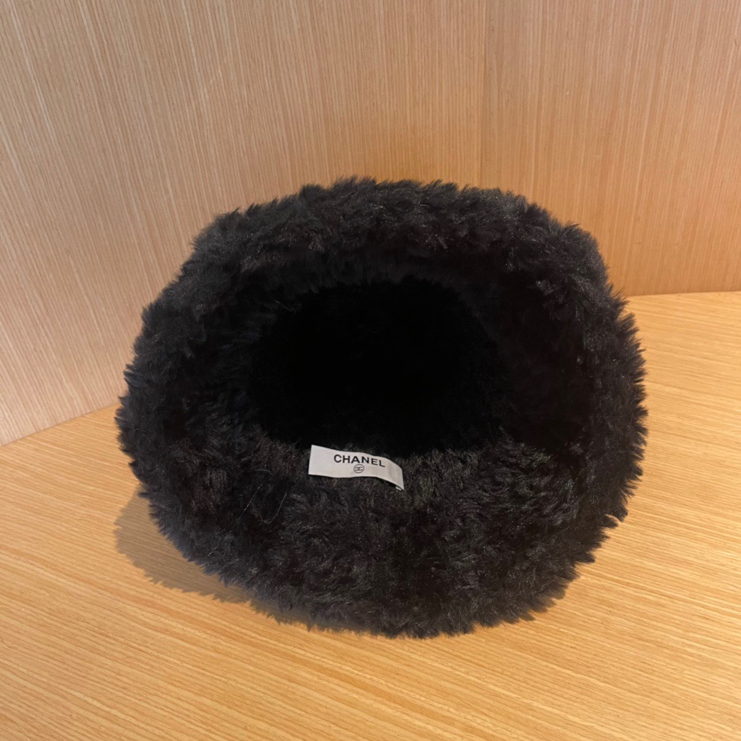 【CHANEL香奈儿】2024新款秋款麻花针织渔夫帽🌈 毛毛盆帽百搭休闲～小香风