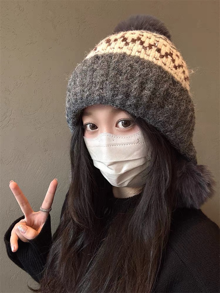 NO:218730,GUCCI Gucci winter plush cute wool ball knitted wool hat plus velvet warm fashionable ear protection hat fisherman hat baseball hat knit hat, hat, gucci, espadrilles, hats19860909GUCCI古奇 冬季毛绒可爱毛球针织毛线帽加绒保暖时尚护耳帽子帽子渔夫帽棒球帽针织帽,帽子,gucci,espadrilles,hats,hat