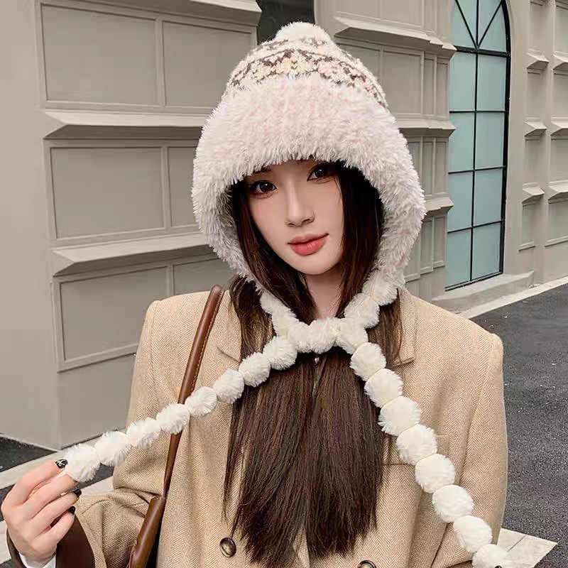 NO:218727,Prada Prada fluffy knitted big braid ear protection Lei Feng hat women autumn and winter thick windproof riding hat fisherman hat baseball hat knit hat, hat, prada, prada, espadrilles, hats19860909Prada普拉达毛绒绒针织大辫子护耳雷锋帽女秋冬加厚防风骑车帽帽子渔夫帽棒球帽针织帽,帽子,prada,prada,espadrilles,hats,hat
