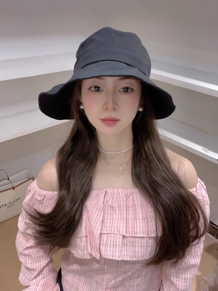  迪奥Dior韩版蝴蝶结渔夫帽子女款夏天配裙子遮阳盆帽脸小
大檐防晒太阳帽