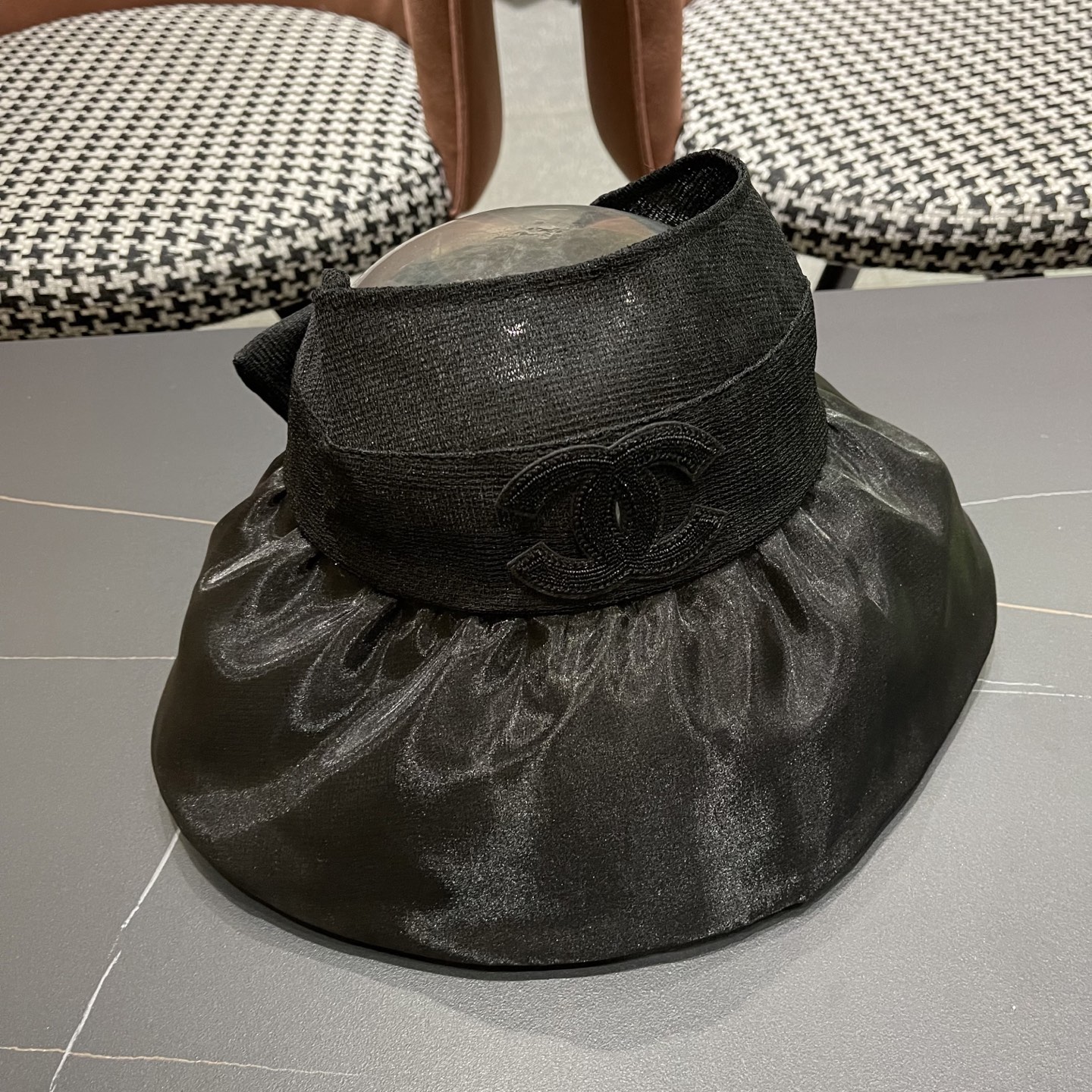 【CHANEL香奈儿】2025新款大帽檐遮阳帽女夏季防晒防紫外线海边空顶帽显脸小太阳帽