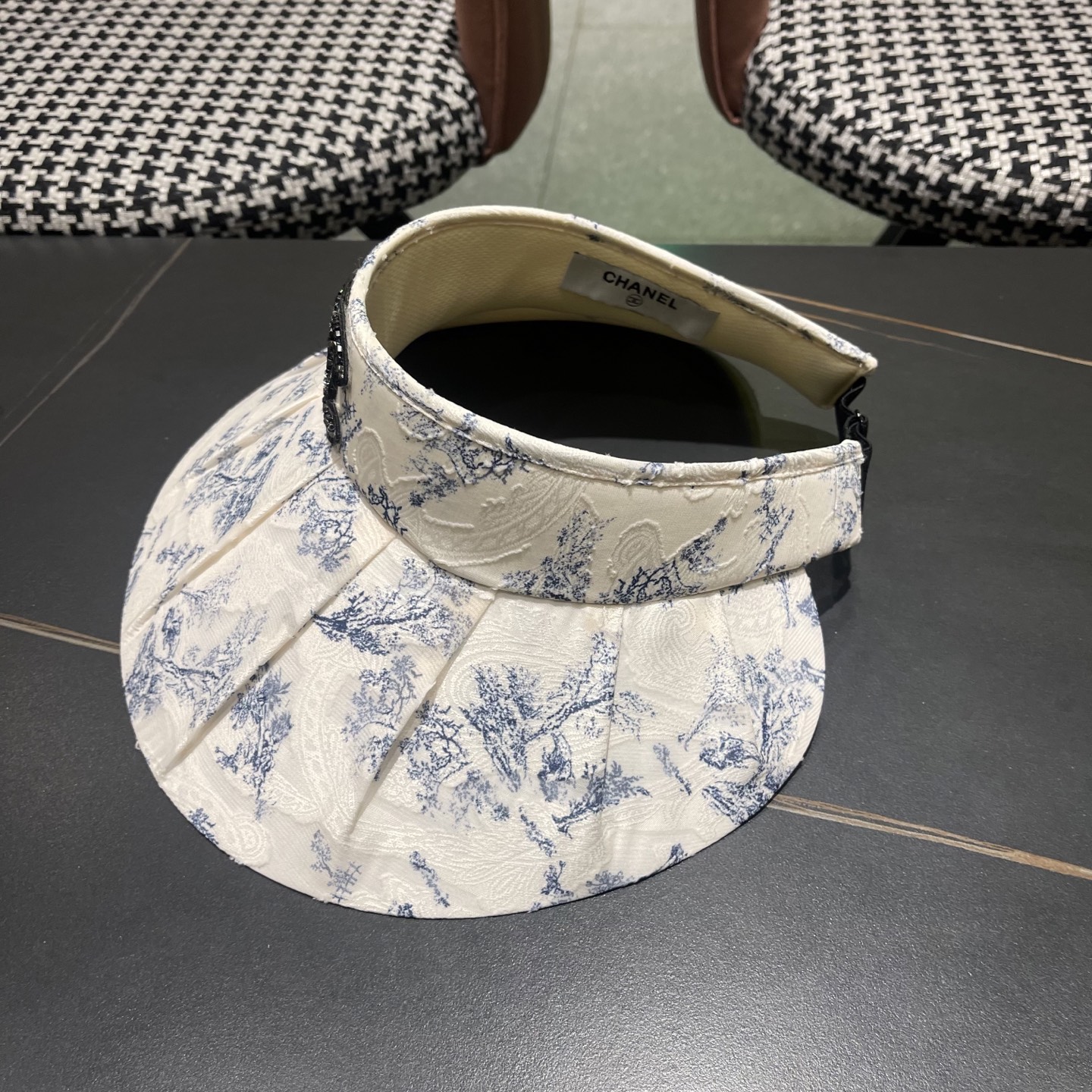 香奈儿Chanel新中式中国风水墨画帽子女夏季空顶帽出游街头防晒帽遮阳太阳帽潮