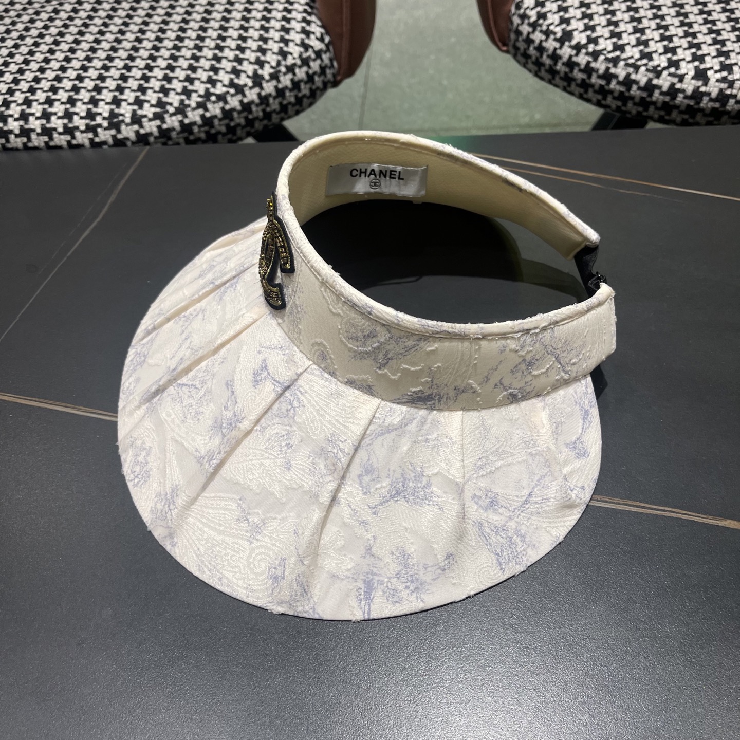 香奈儿Chanel新中式中国风水墨画帽子女夏季空顶帽出游街头防晒帽遮阳太阳帽潮