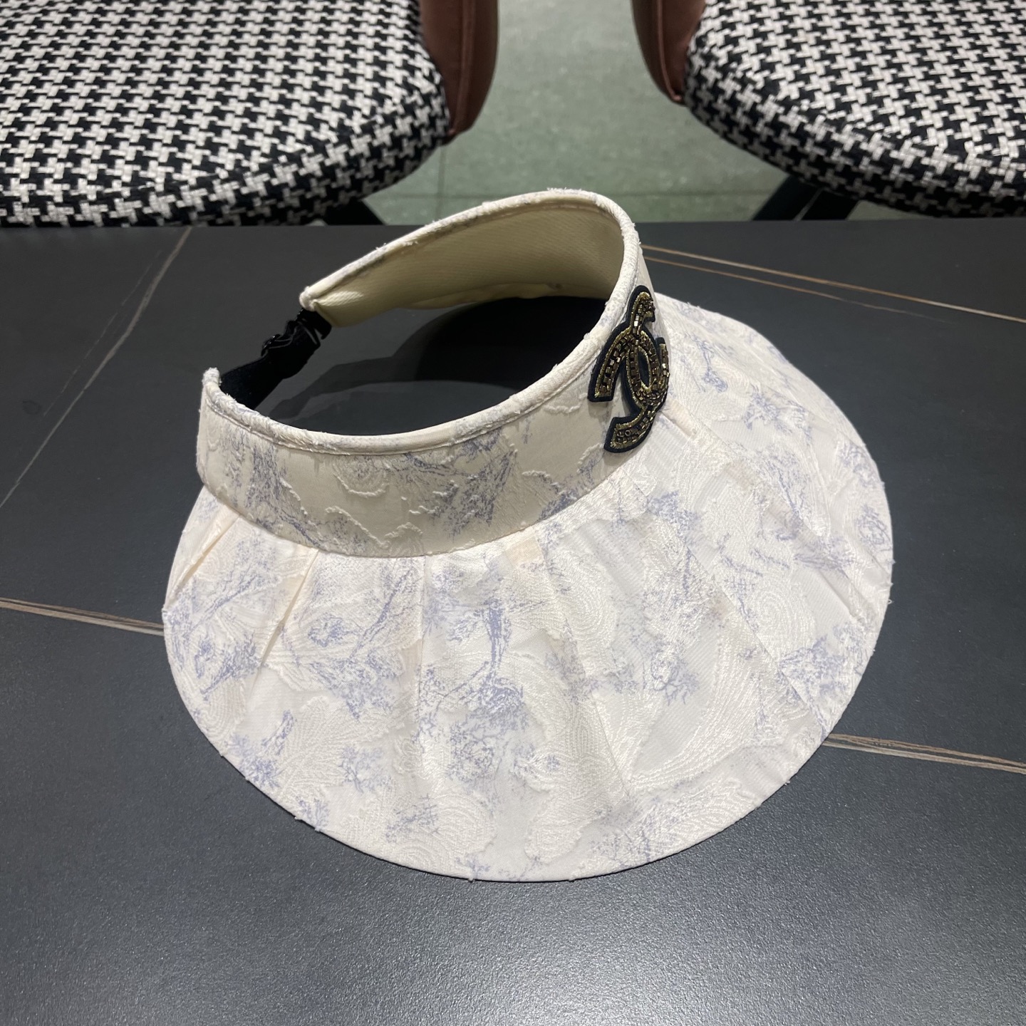 香奈儿Chanel新中式中国风水墨画帽子女夏季空顶帽出游街头防晒帽遮阳太阳帽潮