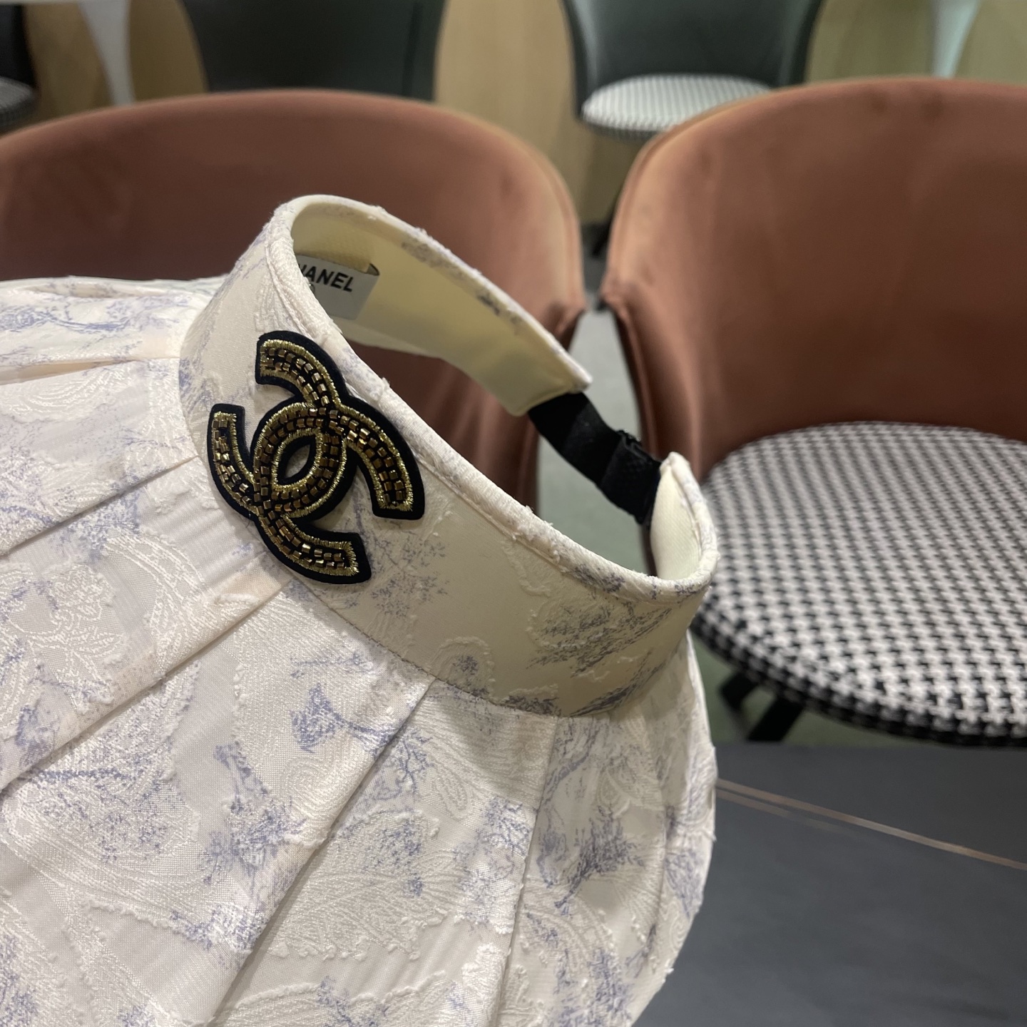 香奈儿Chanel新中式中国风水墨画帽子女夏季空顶帽出游街头防晒帽遮阳太阳帽潮