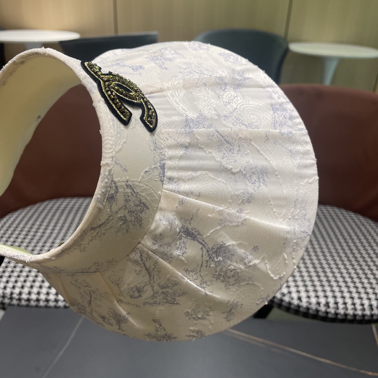 香奈儿Chanel新中式中国风水墨画帽子女夏季空顶帽出游街头防晒帽遮阳太阳帽潮