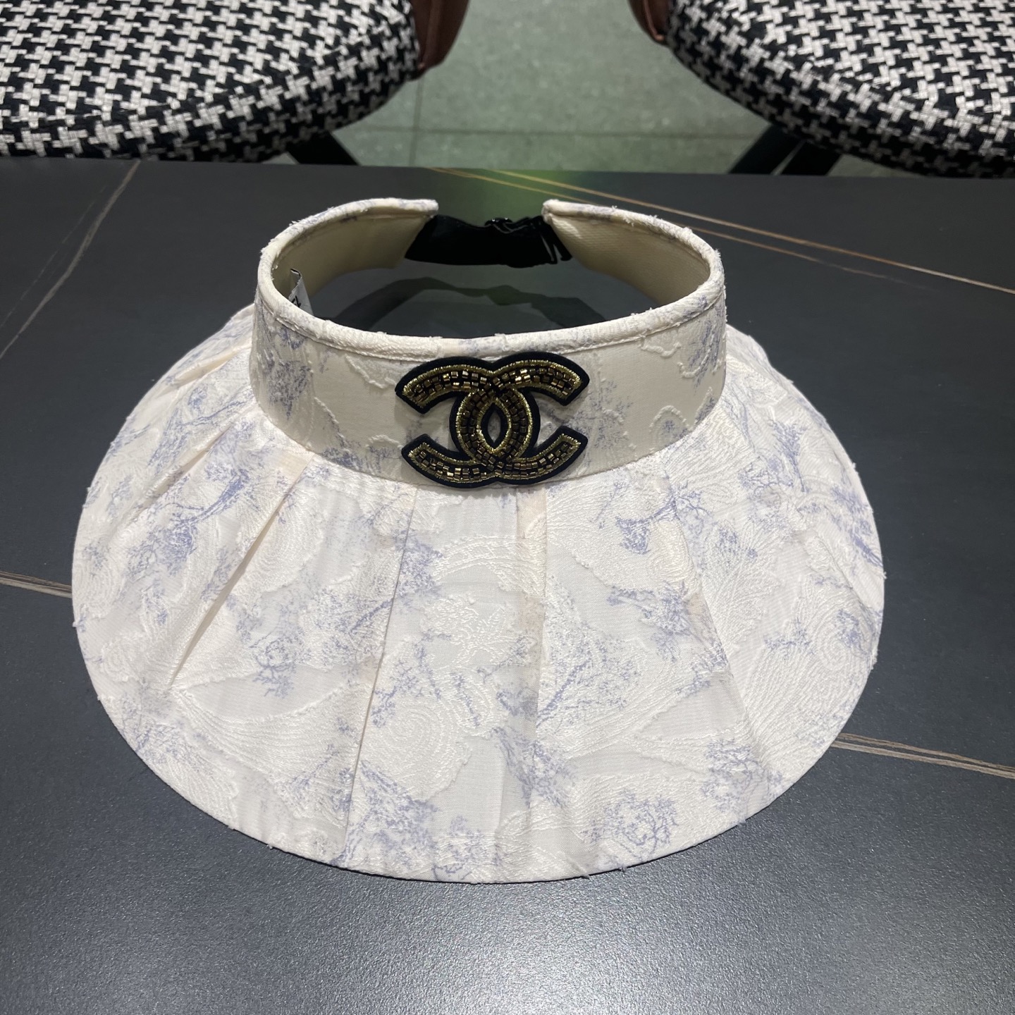 香奈儿Chanel新中式中国风水墨画帽子女夏季空顶帽出游街头防晒帽遮阳太阳帽潮