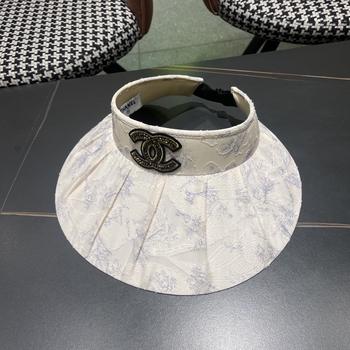 香奈儿Chanel新中式中国风水墨画帽子女夏季空顶帽出游街头防晒帽遮阳太阳帽潮