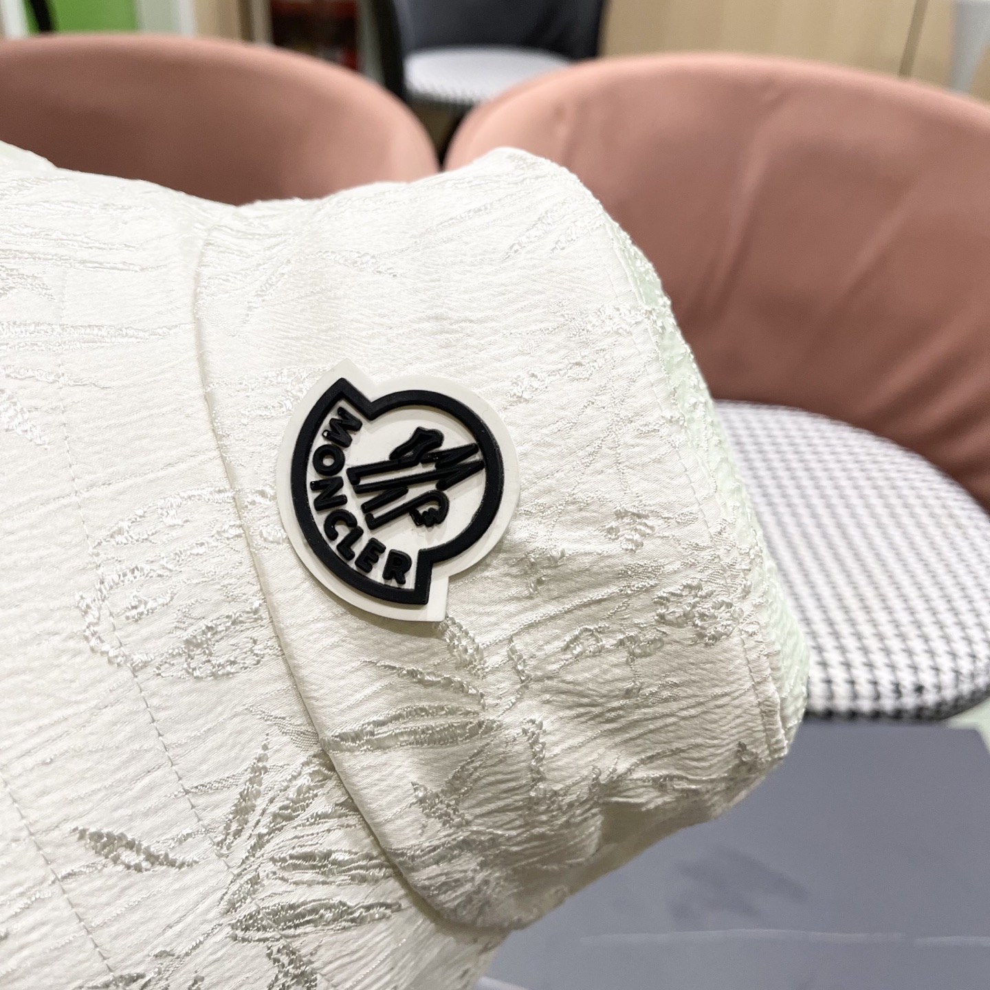 蒙口MONCLER 夏季薄款透气丝光缎面渔夫帽国风花纹日系百搭时尚遞阳帽品脸小潮