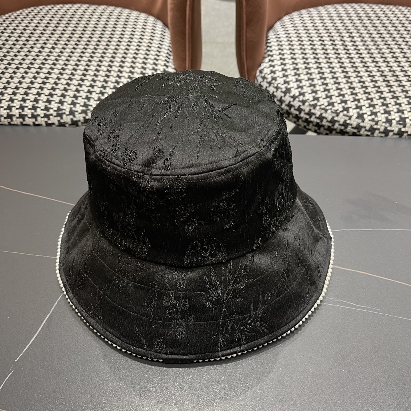 蒙口MONCLER 夏季薄款透气丝光缎面渔夫帽国风花纹日系百搭时尚遞阳帽品脸小潮