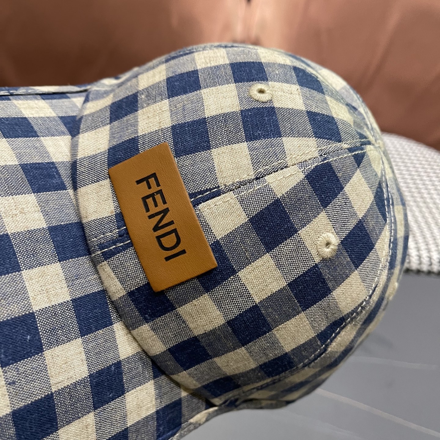 Fendi（芬迪）2025帽子女春夏百搭波点鸭舌帽潮流格子条纹棒球帽