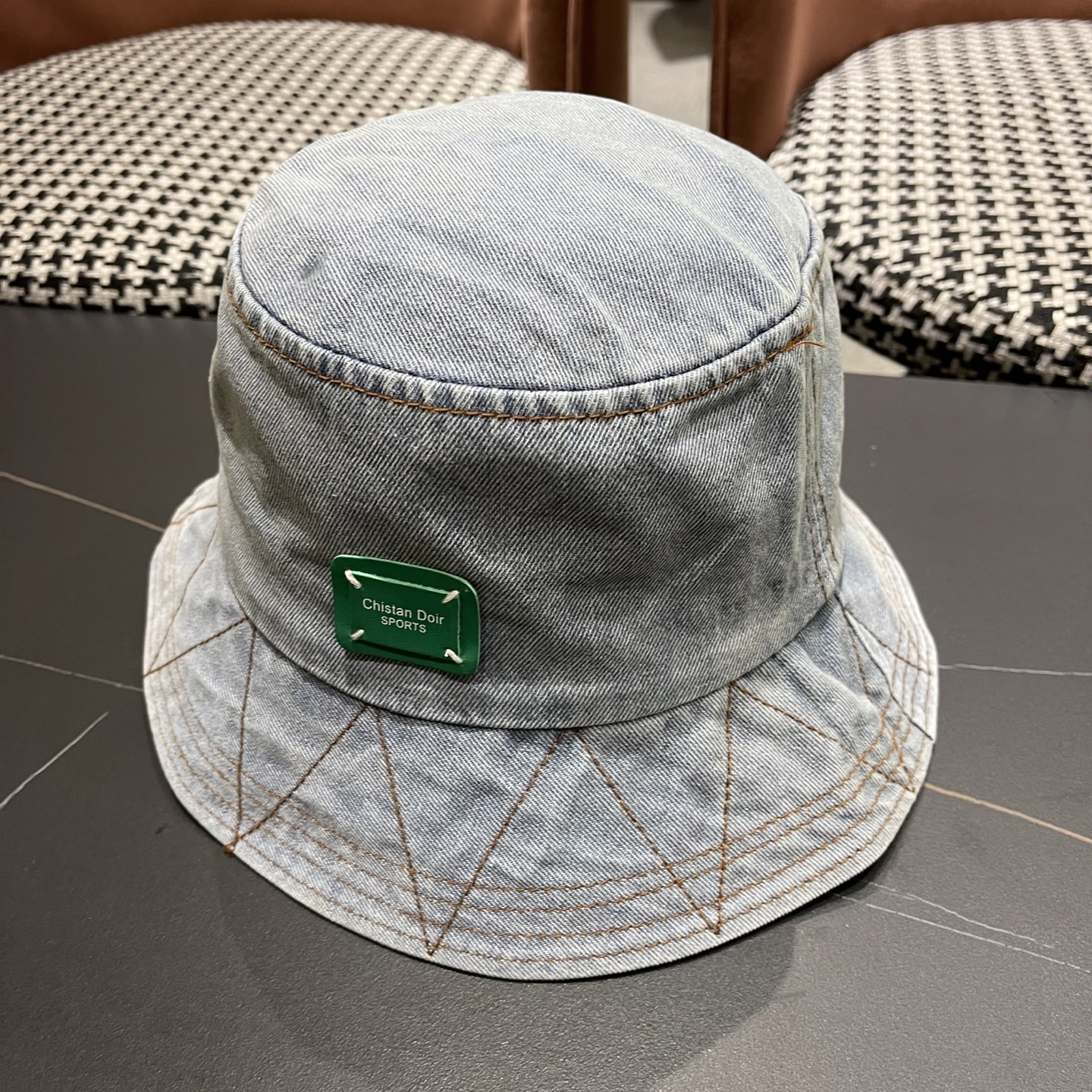  Doir迪奥2025牛仔渔夫帽女春秋复古文艺水桶帽子显脸小百搭遮阳防晒素颜盆帽潮